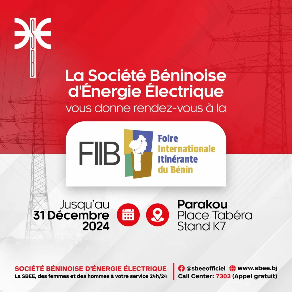 La SBEE à la Foire Internationale Itinérante du Bénin (FIIB) : Venez découvrir et apprendre davantage sur les services qu’offre la SBEE